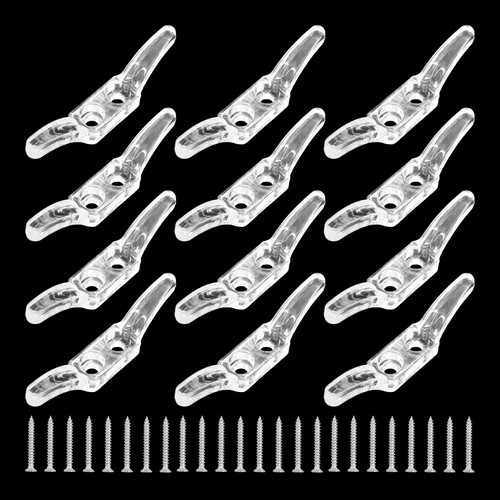 12pcs clear cord cleats - 12pcs,